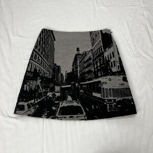 Desigual Cityscape Mini Skirt - Black & Gray